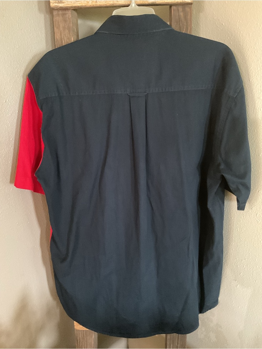 Roper Men's Short Sleeve Colorblock Western Shirt - Blue White Red - Picture 3 of 3